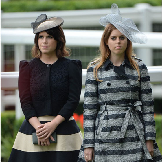 英國(guó)碧翠絲公主(PrincessBeatrice)和歐吉妮公主(PrincessEugenie)亮相2013英國(guó)皇家愛(ài)斯科賽馬會(huì)